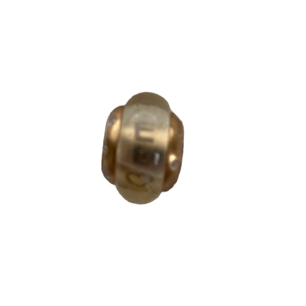 Brighton spacer bead clear with gold inlay has the word Love w/ the O as a heart